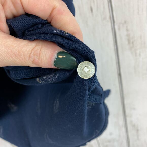 Brooks Brothers Sailboat Print Polo Shirt Navy Mercerized Cotton Men Size Large - Picture 5 of 10